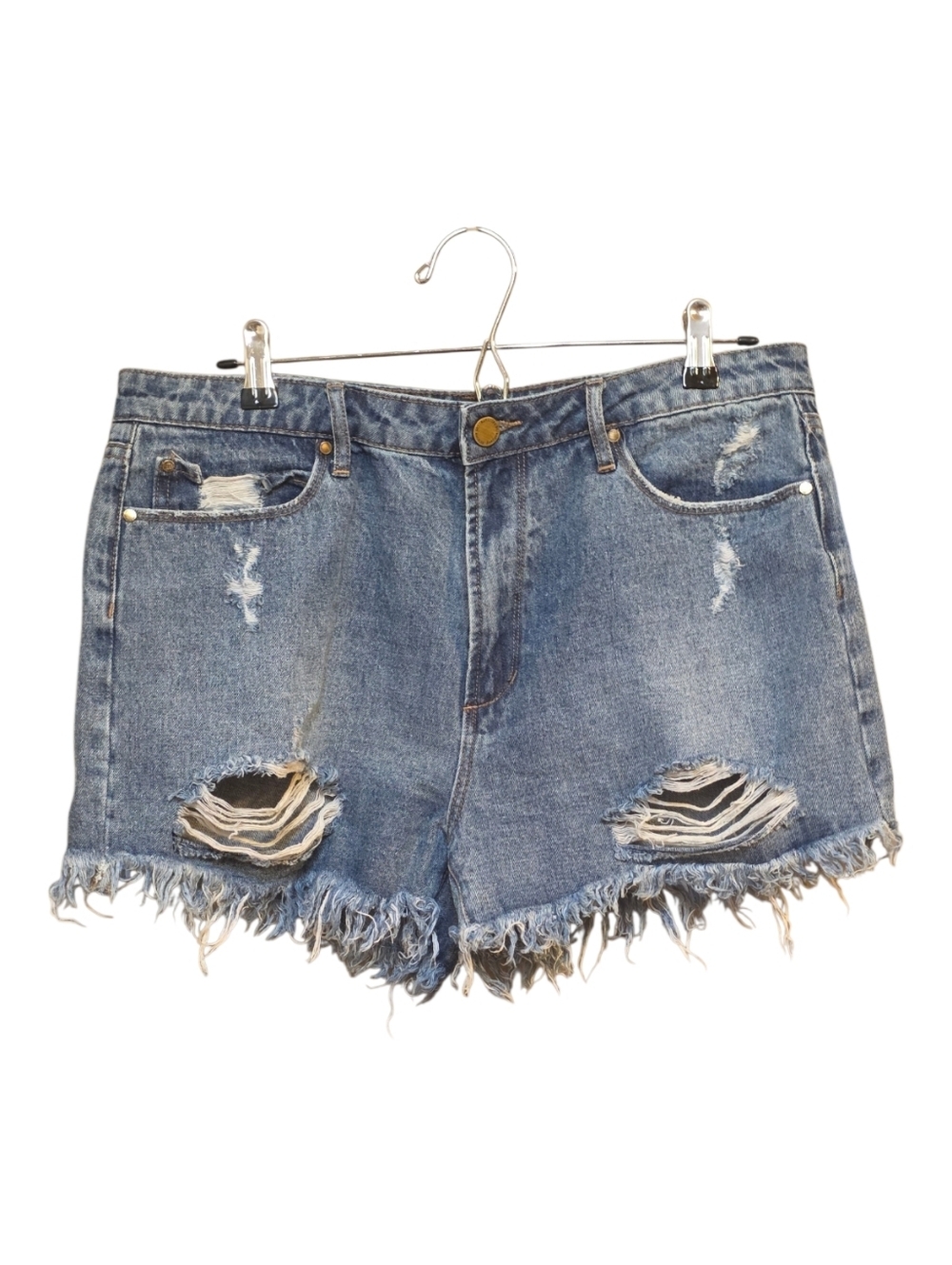 Articles Of Soctiety Distressed Denim High Rise Shorts NWT